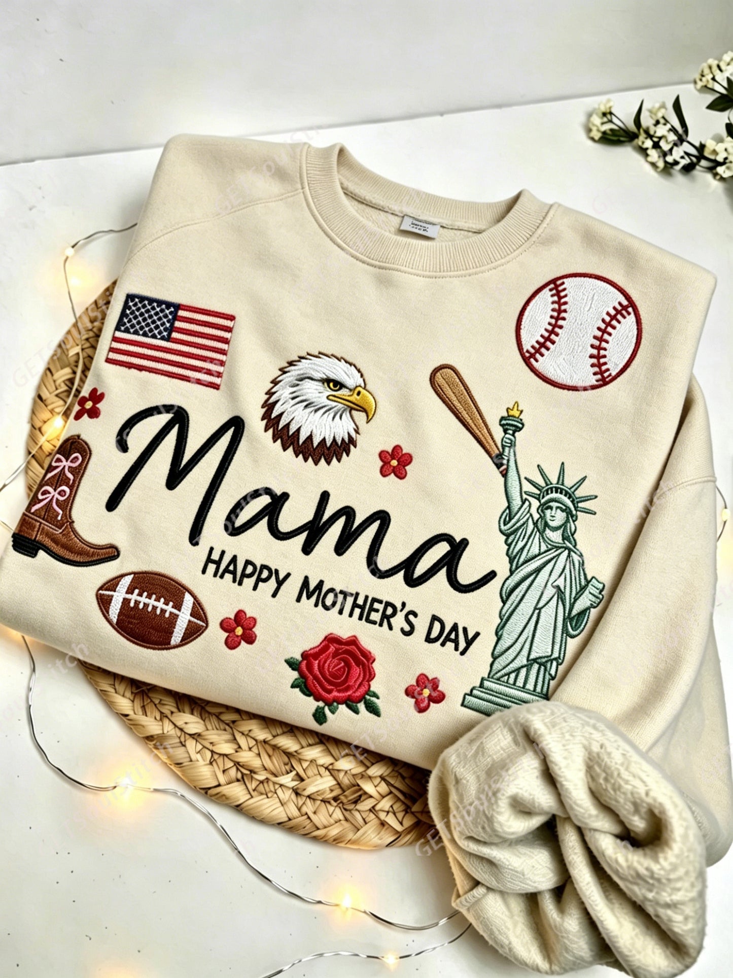 Custom American Mama Tee & Sweatshirt with Custom Nickname