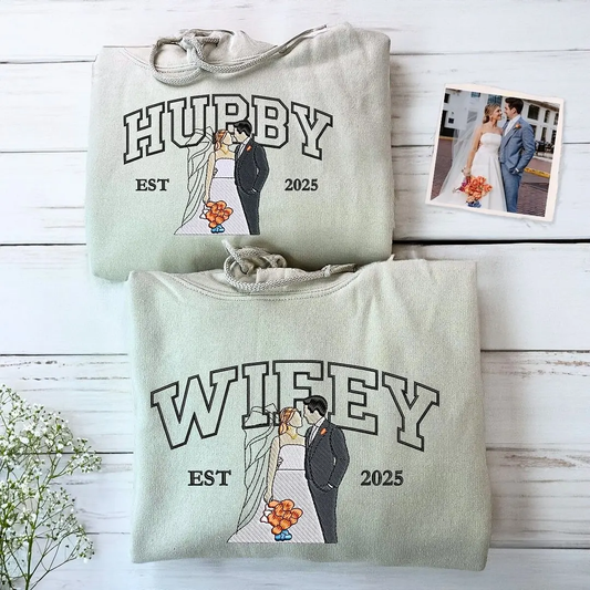 Custom Hubby and Wifey Sweatshirt or Hoodie