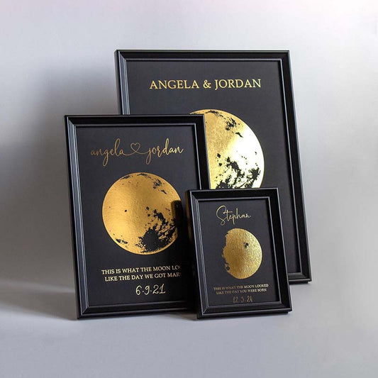 Custom Couple Moon Phase With Custom Text & Date