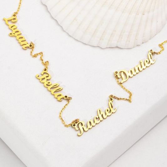 Custom Name Necklace Mother's Day Gift for Mom Personalized Engraved Necklace with Kids' Names