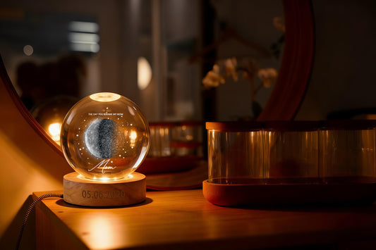 Personalized Constellation Crystal Ball Lamp | Customizable Name, Message & Date Keepsake Light