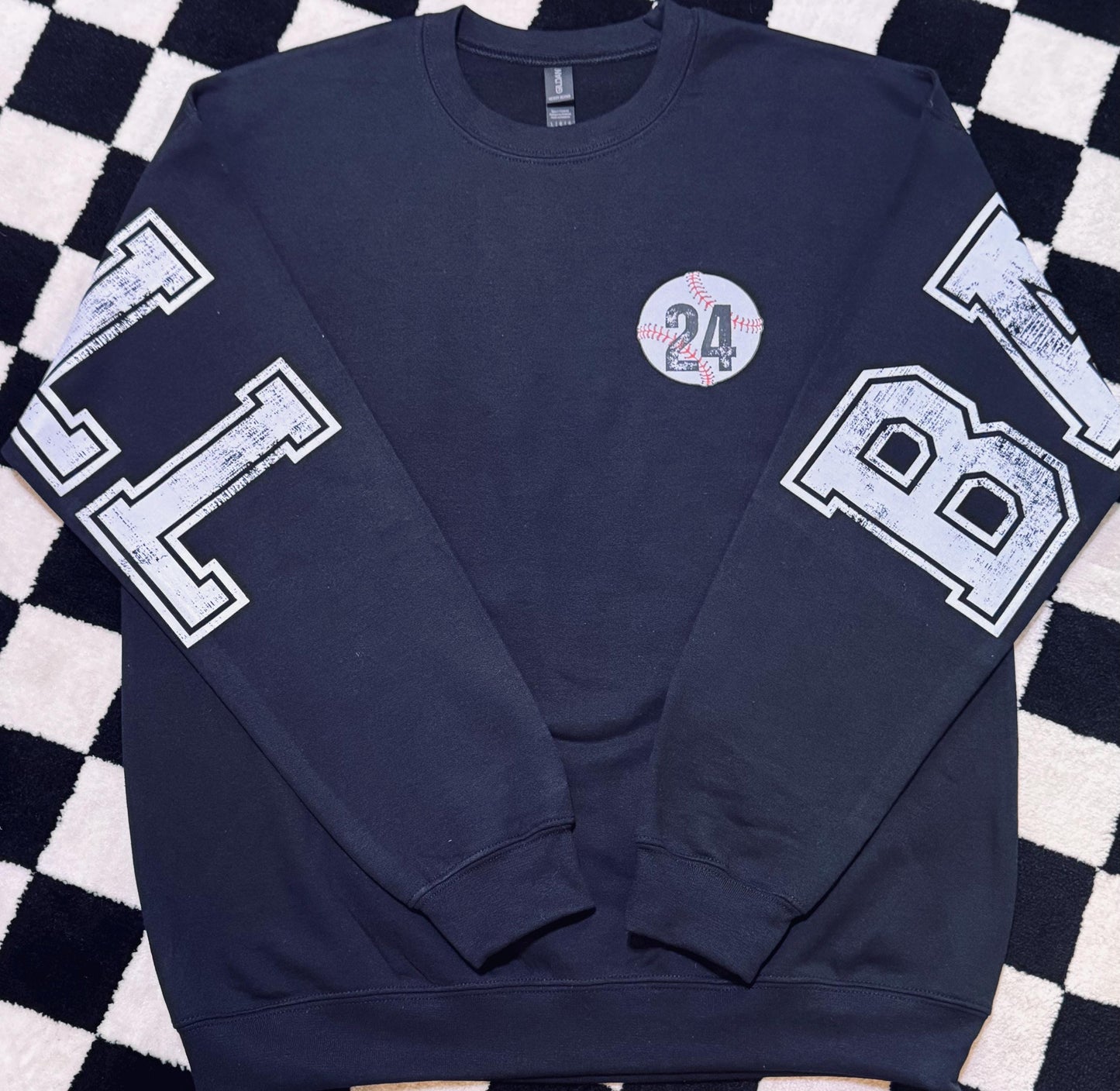 Custom Baseball Mama Crewneck Personalized Jersey Number Print Mom Game Day Shirt