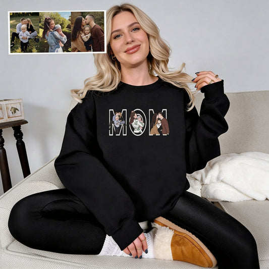 Best Mom Ever – Custom Photo Portrait Embroidery Gift