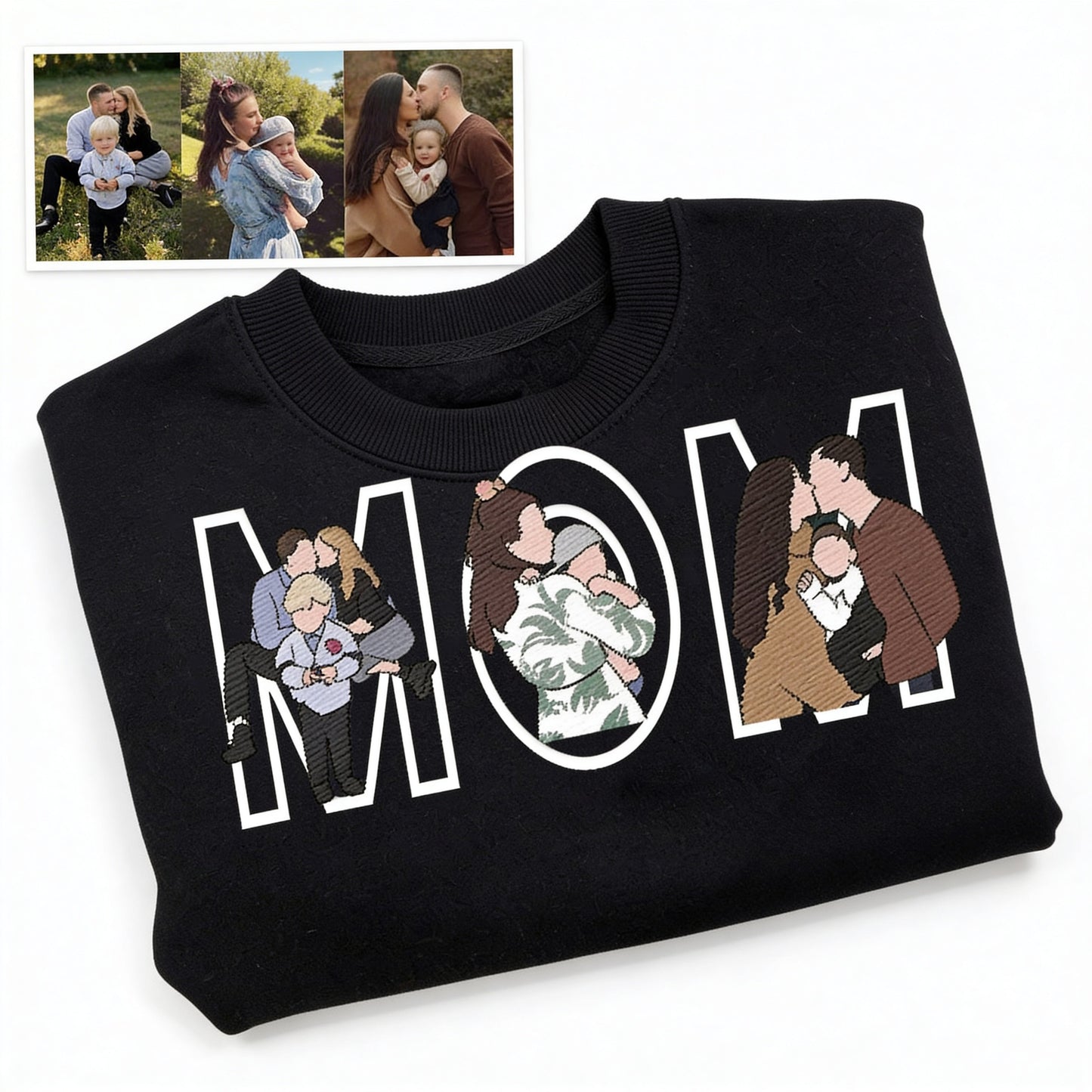 Best Mom Ever – Custom Photo Portrait Embroidery Gift