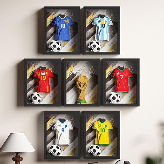 Custom National Team Football Jersey Building Blocks | Wall Decor Keepsake Gift