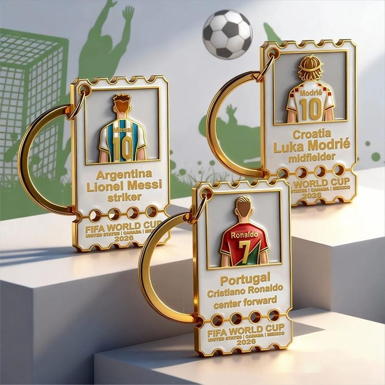 Customizable Soccer Jersey Keychain World Cup Fan Gift for Football Lovers
