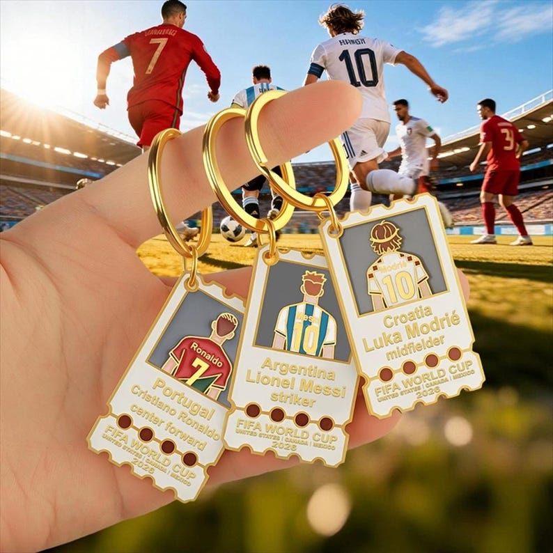 Customizable Soccer Jersey Keychain World Cup Fan Gift for Football Lovers