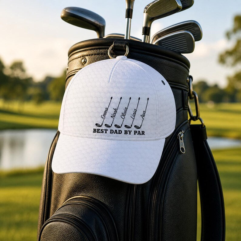 Personalized "Best Dad By Par" Golf Cap