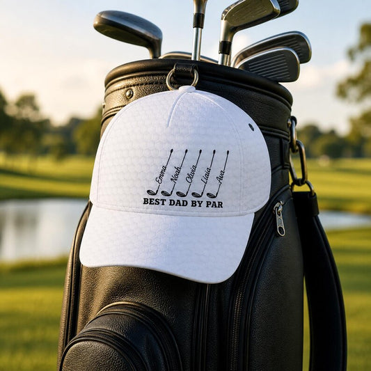 Personalized "Best Dad By Par" Golf Cap