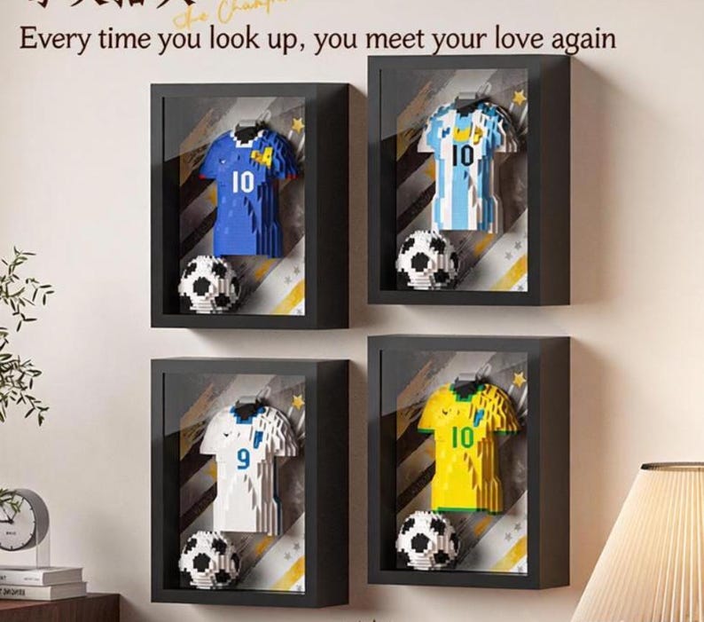Custom National Team Football Jersey Building Blocks | Wall Decor Keepsake Gift