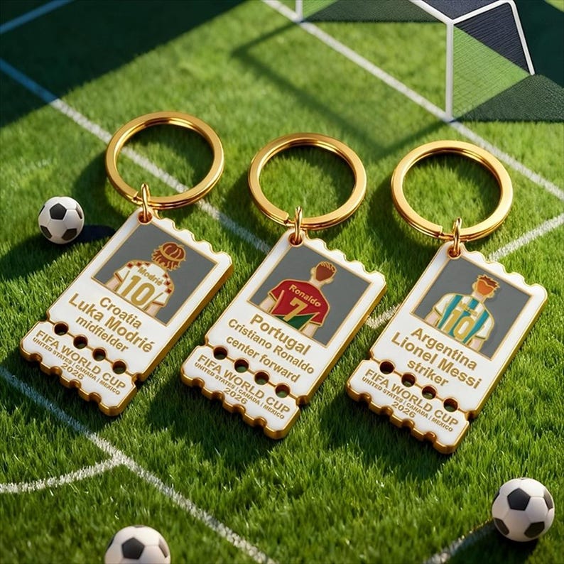 Customizable Soccer Jersey Keychain World Cup Fan Gift for Football Lovers