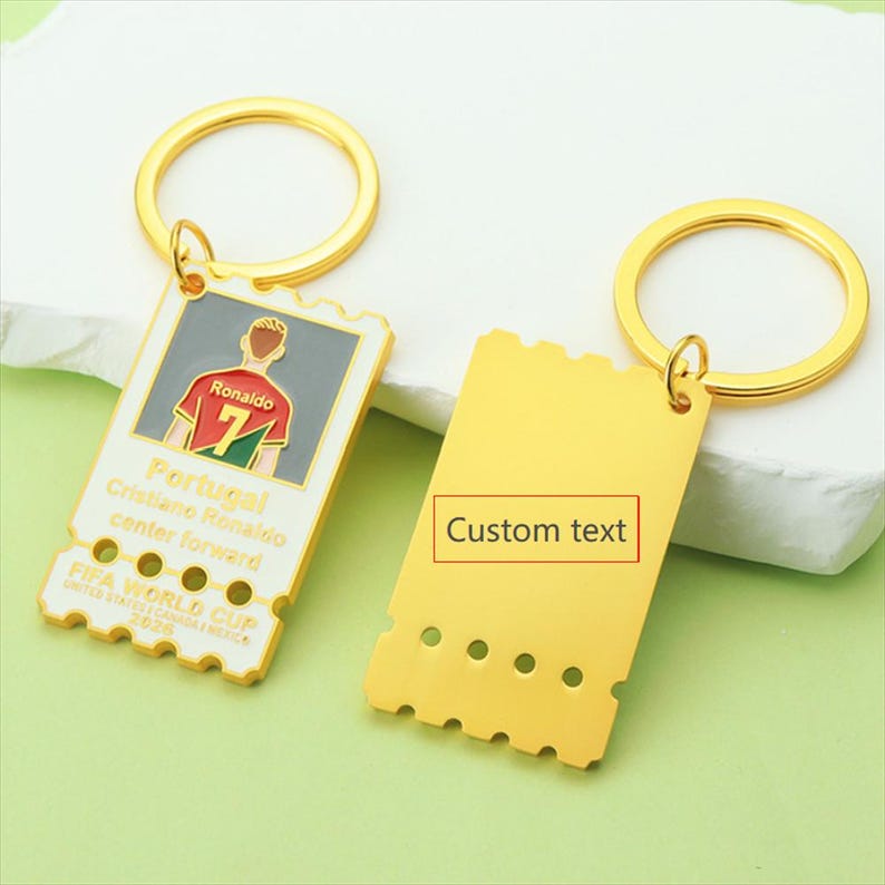 Customizable Soccer Jersey Keychain World Cup Fan Gift for Football Lovers