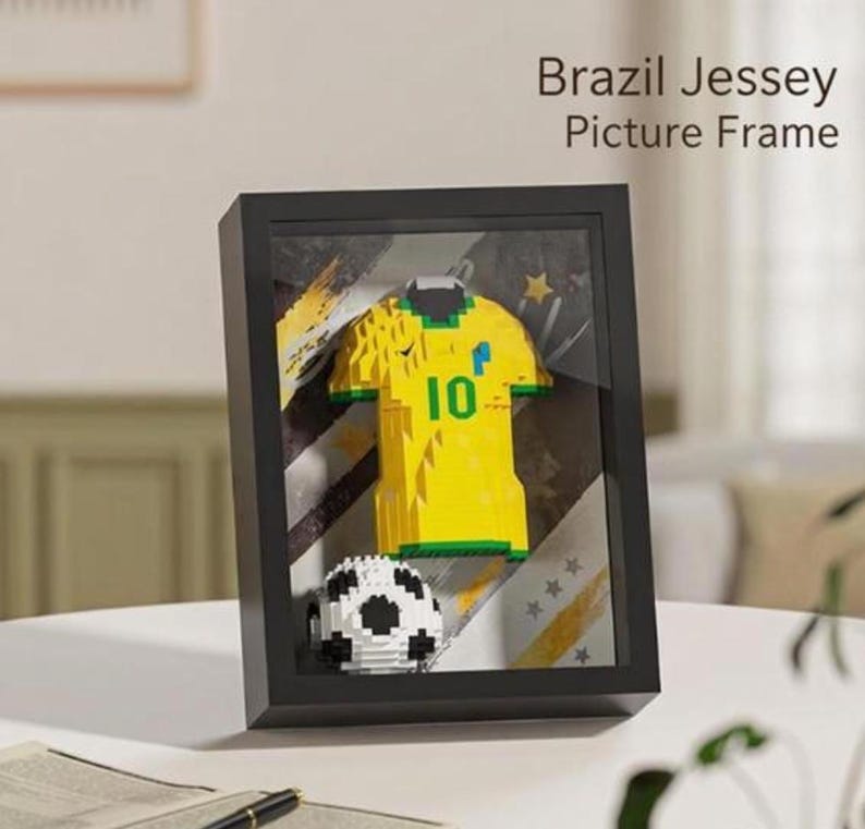 Custom National Team Football Jersey Building Blocks | Wall Decor Keepsake Gift