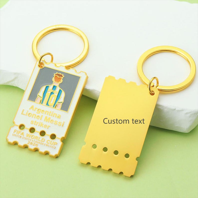 Customizable Soccer Jersey Keychain World Cup Fan Gift for Football Lovers