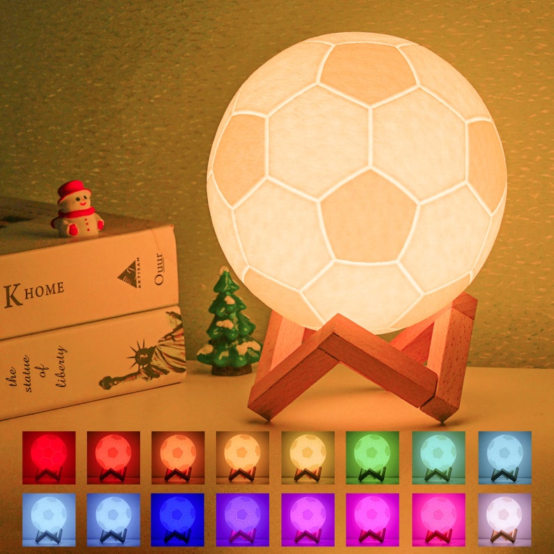 2026 World Cup Personalized Soccer Night Light, Custom Football Gift for Men Kids Dad Coach
