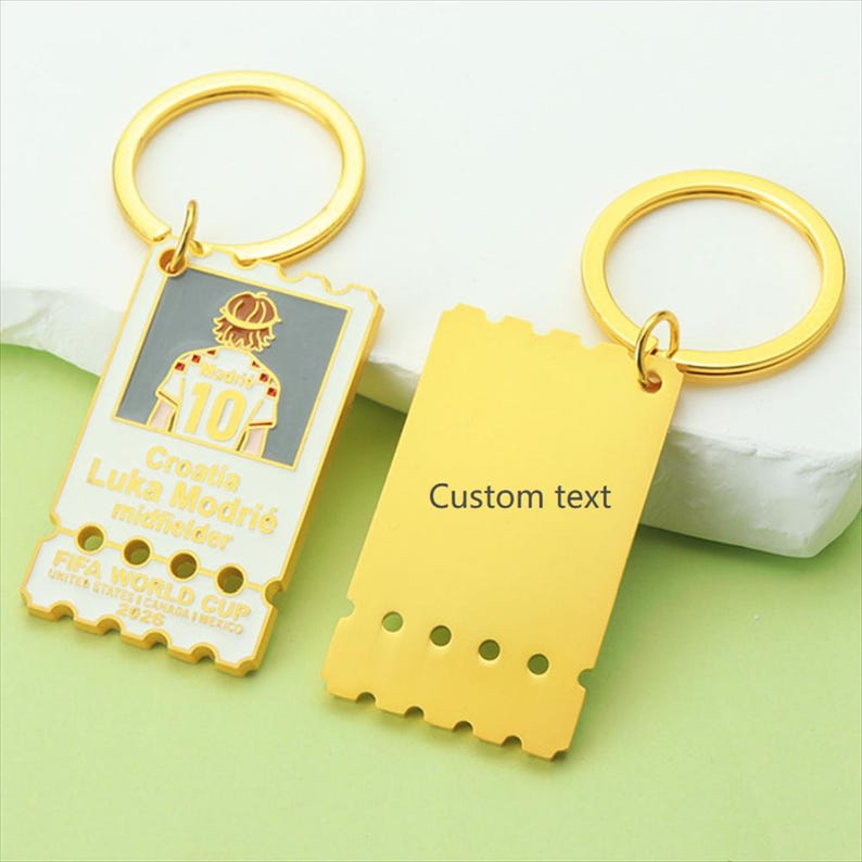 Customizable Soccer Jersey Keychain World Cup Fan Gift for Football Lovers