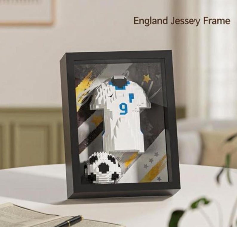 Custom National Team Football Jersey Building Blocks | Wall Decor Keepsake Gift