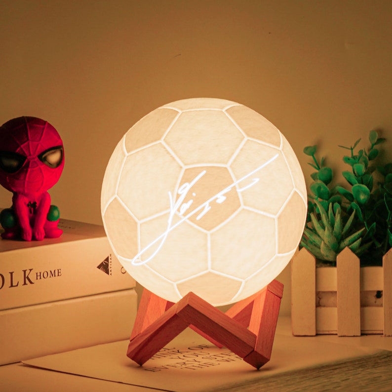 2026 World Cup Personalized Soccer Night Light, Custom Football Gift for Men Kids Dad Coach