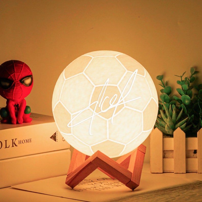2026 World Cup Personalized Soccer Night Light, Custom Football Gift for Men Kids Dad Coach