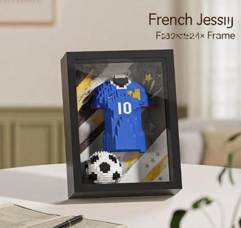 Custom National Team Football Jersey Building Blocks | Wall Decor Keepsake Gift