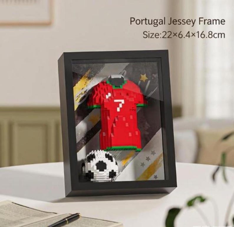 Custom National Team Football Jersey Building Blocks | Wall Decor Keepsake Gift