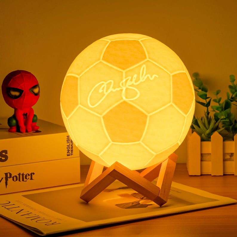 2026 World Cup Personalized Soccer Night Light, Custom Football Gift for Men Kids Dad Coach