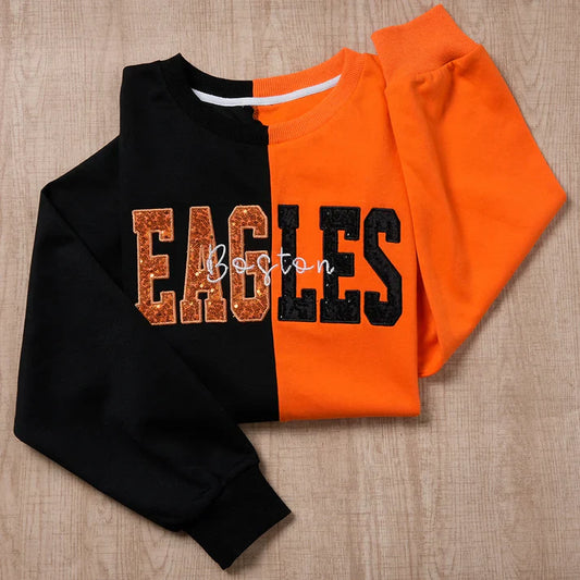 Custom Two-Tone Sequin Mama Sweatshirt