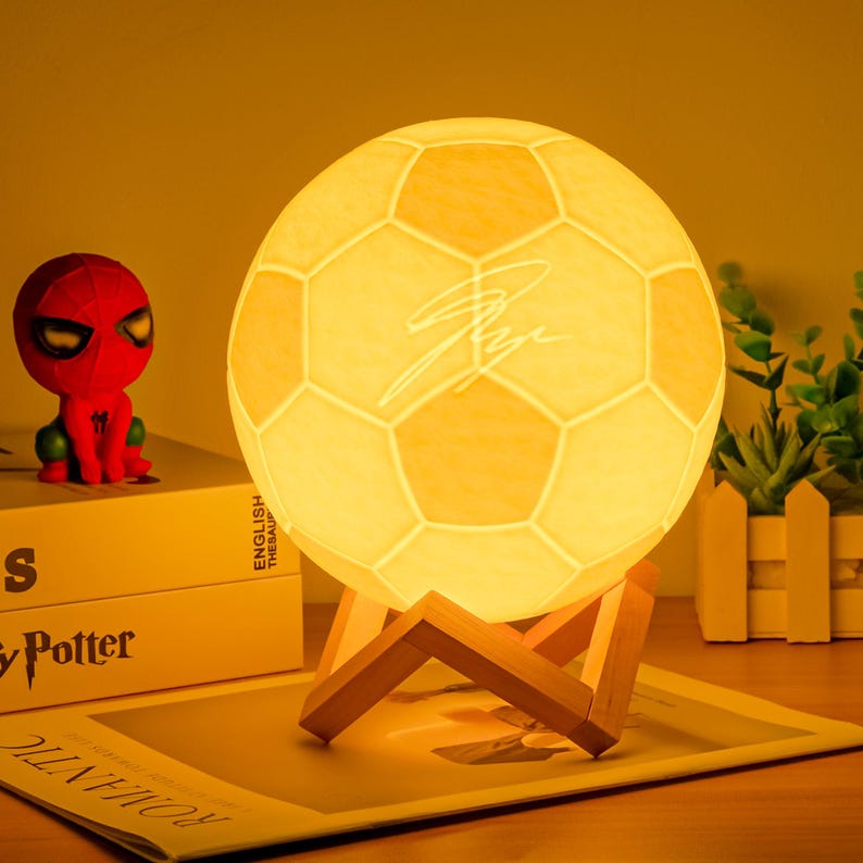 2026 World Cup Personalized Soccer Night Light, Custom Football Gift for Men Kids Dad Coach
