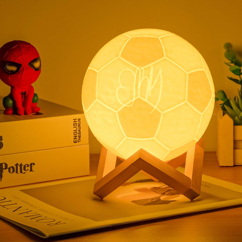 2026 World Cup Personalized Soccer Night Light, Custom Football Gift for Men Kids Dad Coach