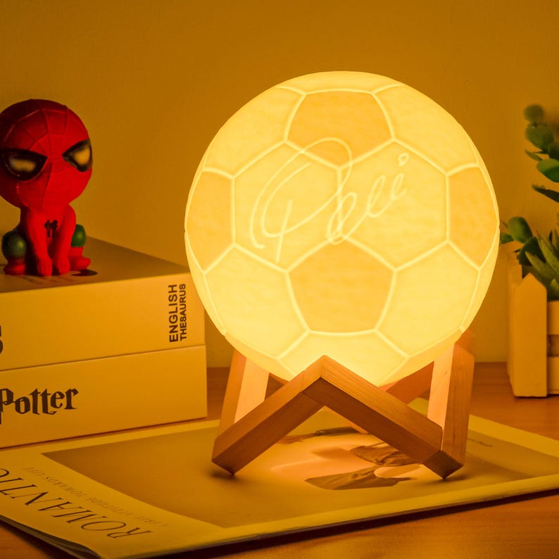 2026 World Cup Personalized Soccer Night Light, Custom Football Gift for Men Kids Dad Coach