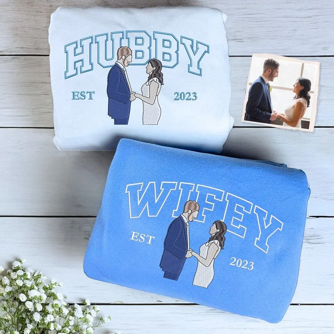 Custom Hubby and Wifey Sweatshirt or Hoodie