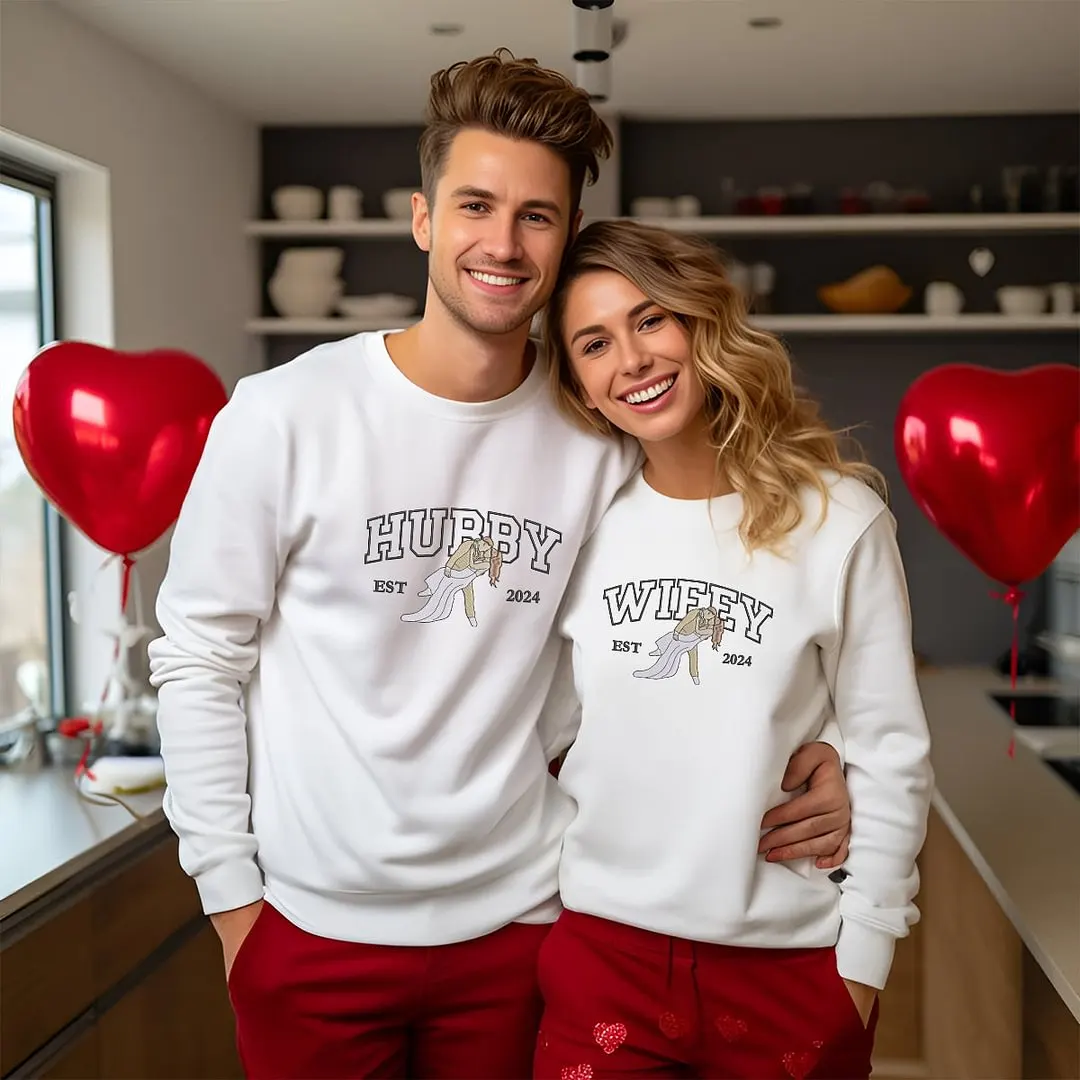 Custom Hubby and Wifey Sweatshirt or Hoodie