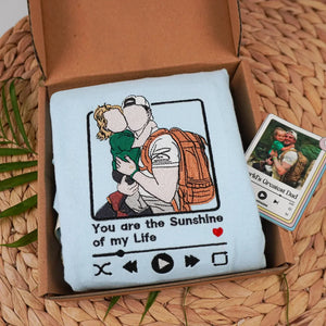 Personalisiertes Papa-Sweatshirt mit Foto-Stickerei