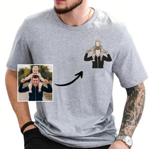 Personalisiertes Papa-Sweatshirt mit Foto-Stickerei