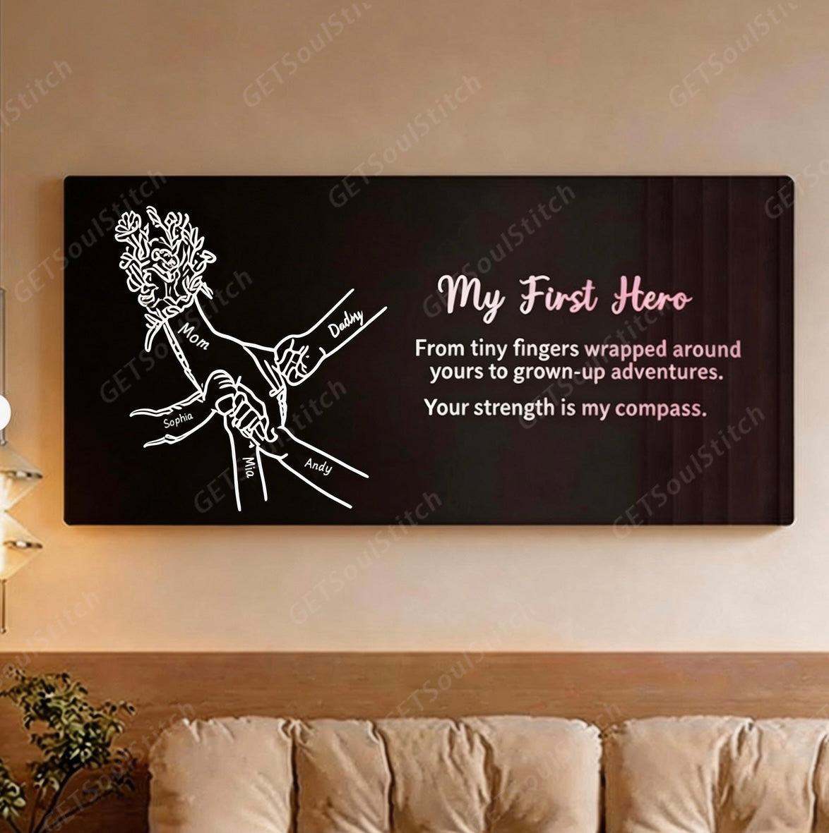 Timeless Family Hand Sculpture Art  Custom Engraved Personalized Keepsake  A Living Portrait of Love for Mom & Family