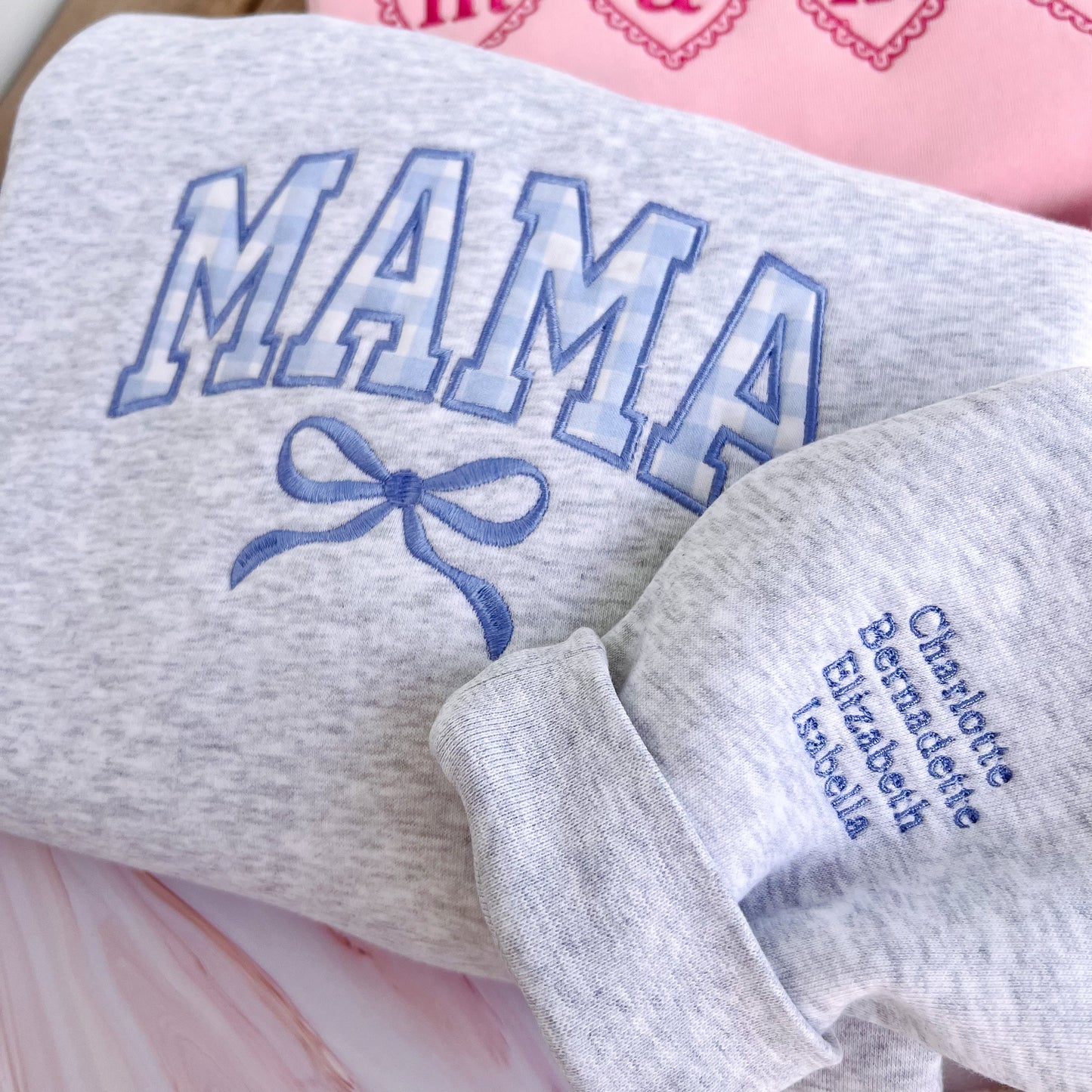 MAMA-Schleifenapplikations-Sweatshirt