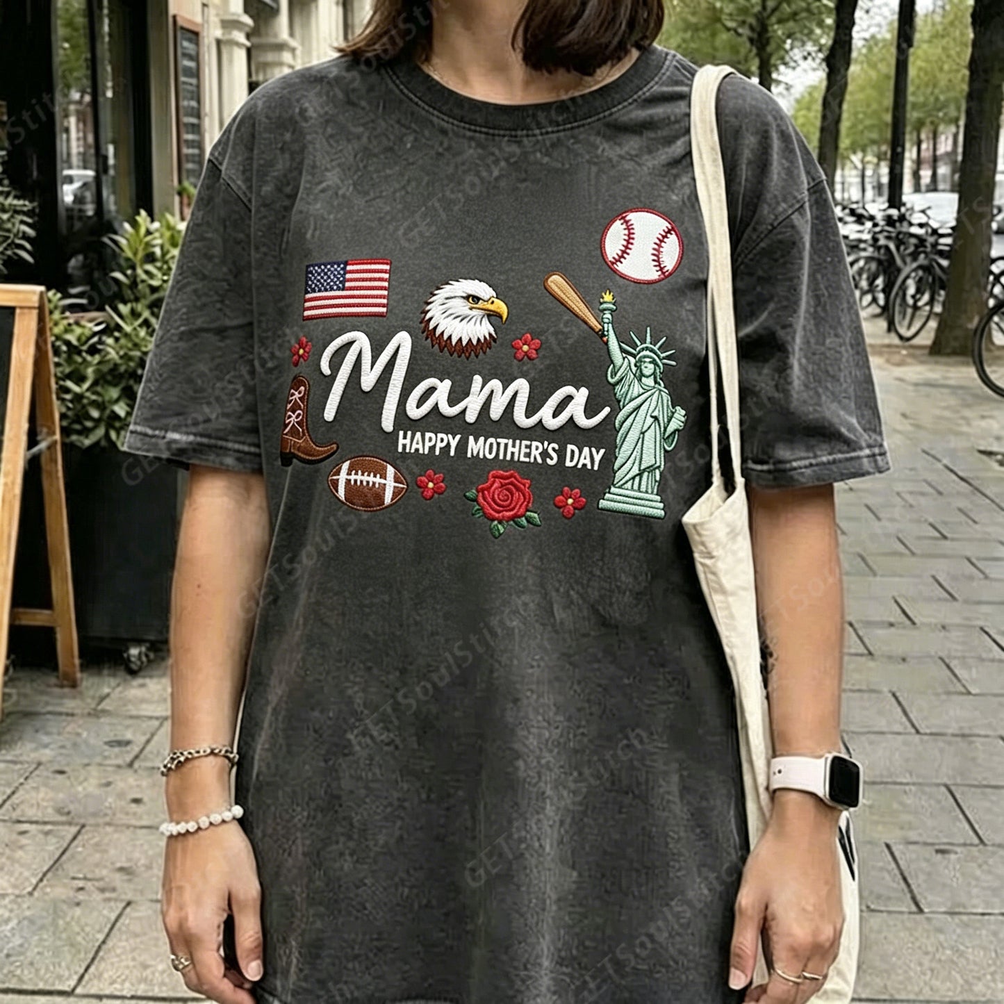 Custom American Mama Tee & Sweatshirt with Custom Nickname