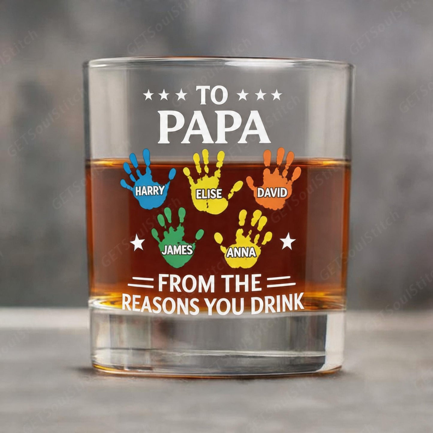 Funny Personalized Dad Glassware Customizable Kid Names & Slogan Beer Mug/Whiskey Glass Gift for Father's Day/Birthday