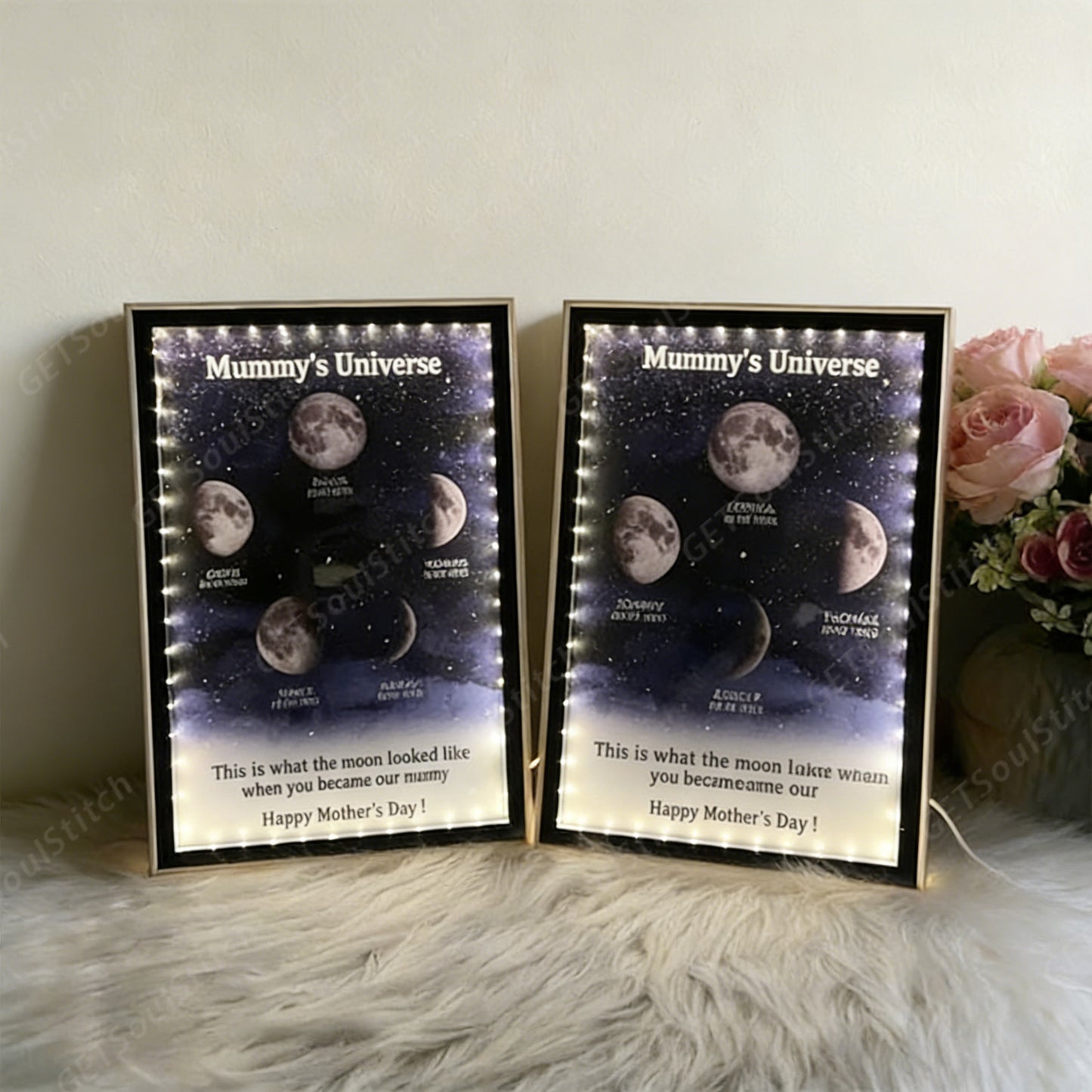 Als du meine Mama wurdest, sah der Mond so aus – Personalisiertes Mondphasen-Muttertagsgeschenk