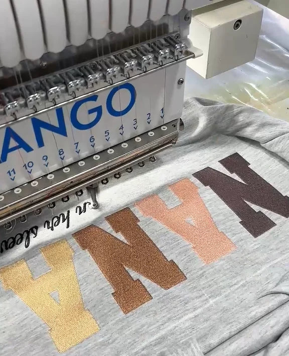 Personalisiertes, besticktes Sweatshirt „Herz auf der Brust“ – Muttertagsgeschenk für Mama & Oma