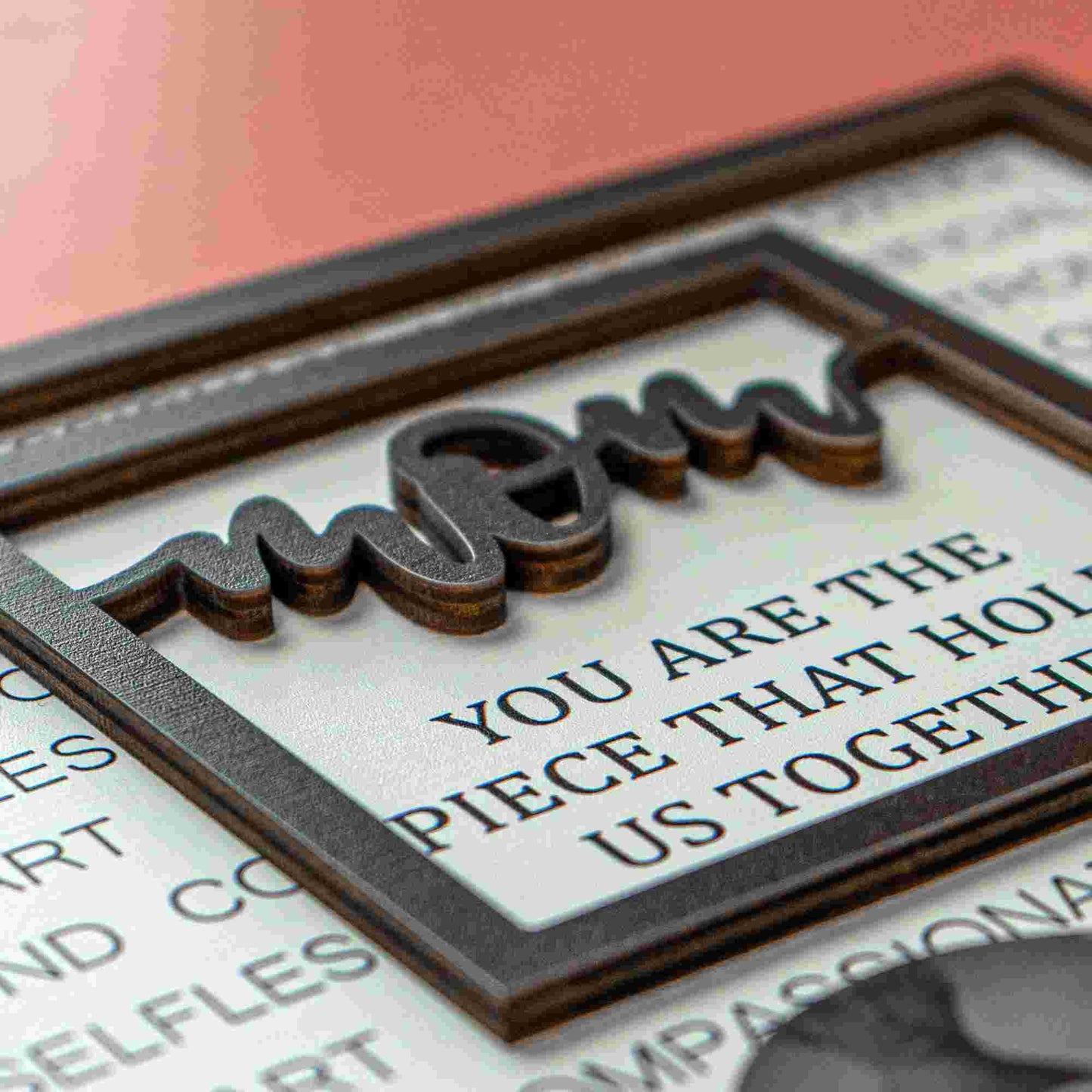 Custom Photo Wood Sign Piece That Holds Us Together Mother's Day Gift