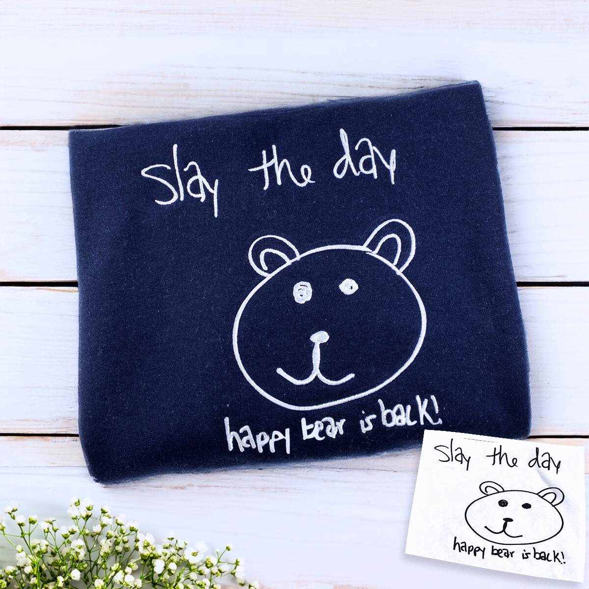 Custom Embroidered Children's Drawing Sweatshirt for Best Mimi Ever