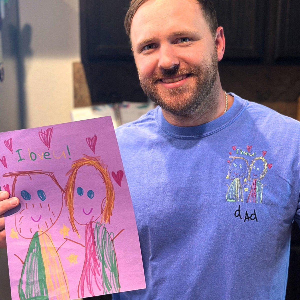 Custom Embroidered Children's Drawing Sweatshirt for Best Mimi Ever