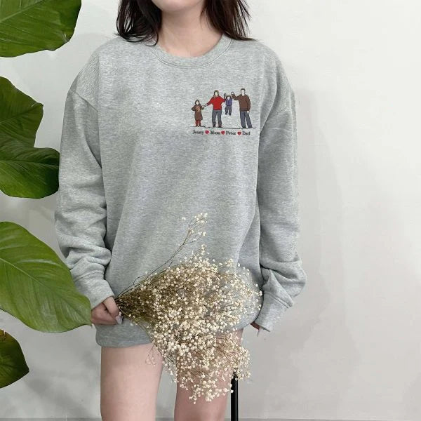Custom Family Portrait Sweatshirt