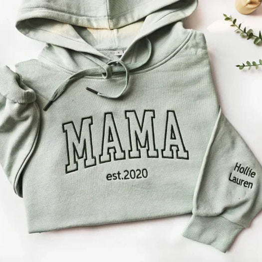 Custom Mom Sweatshirt | Kids' Names on Sleeve