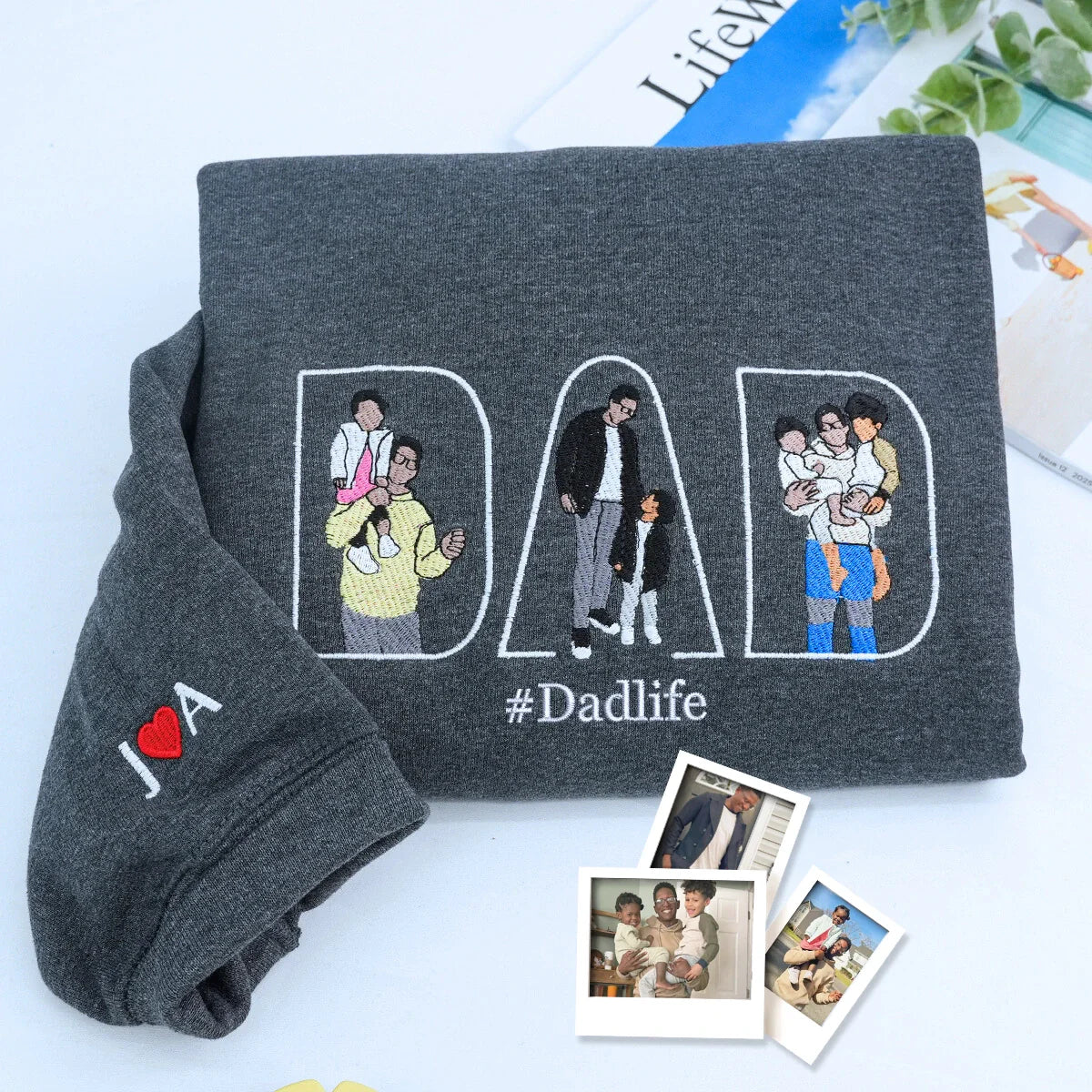 Individuelles Pop-Art Papa-Porträt-Shirt