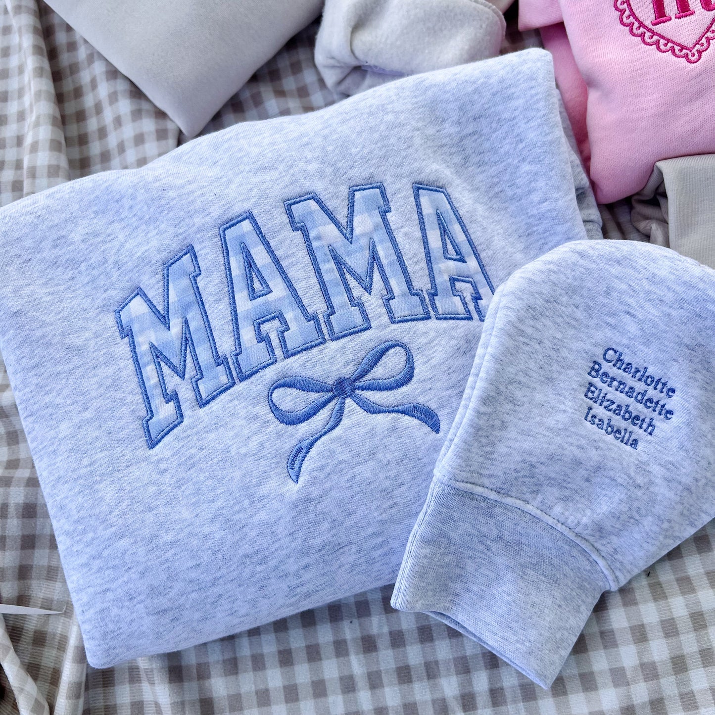 MAMA-Schleifenapplikations-Sweatshirt