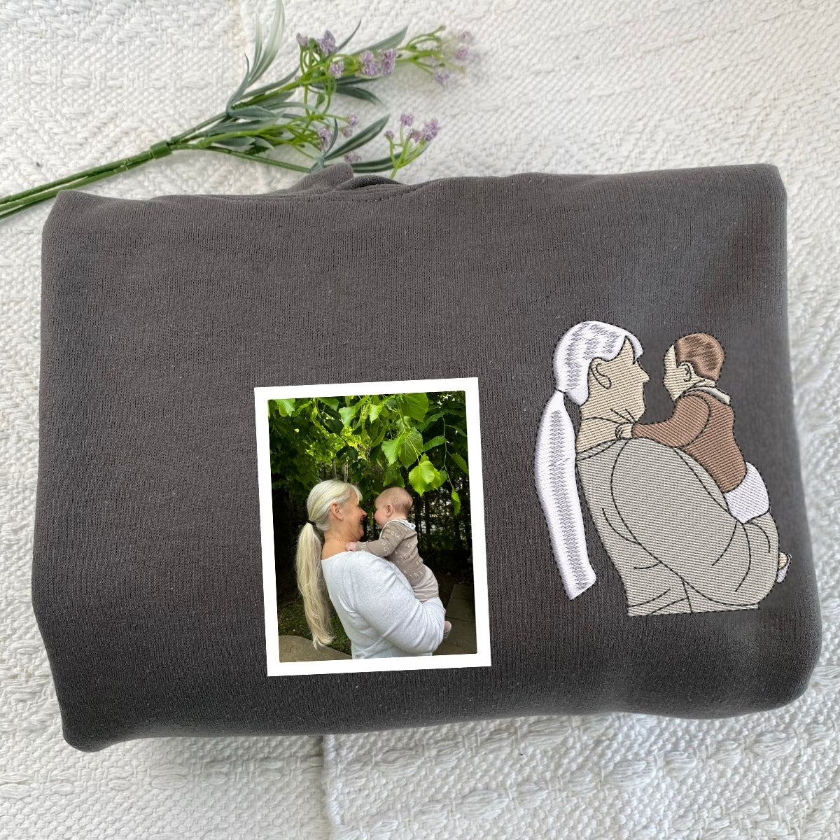 Custom Grandma Portrait Hoodie