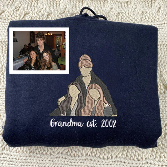 Custom Grandma Portrait Hoodie