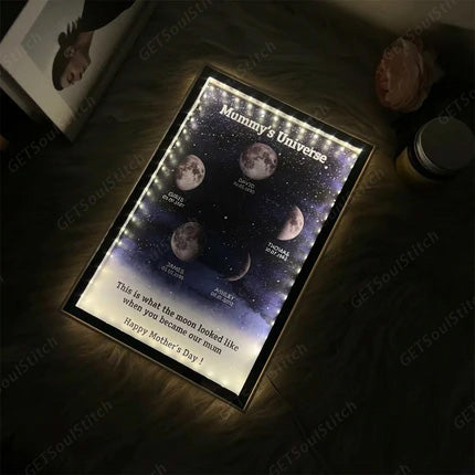Als du meine Mama wurdest, sah der Mond so aus – Personalisiertes Mondphasen-Muttertagsgeschenk